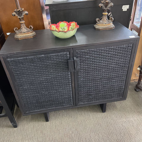 Woven Bar Cabinet