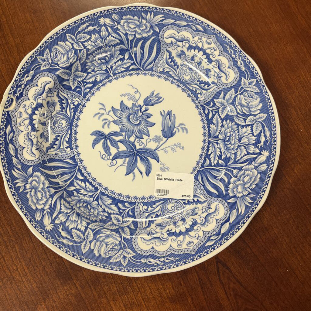 Blue &White Plate