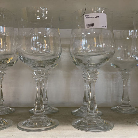4pc Glassware