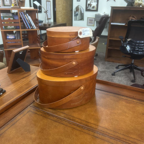 Set of 3 Nesting Wooden Shaker Boxes (AS IS)