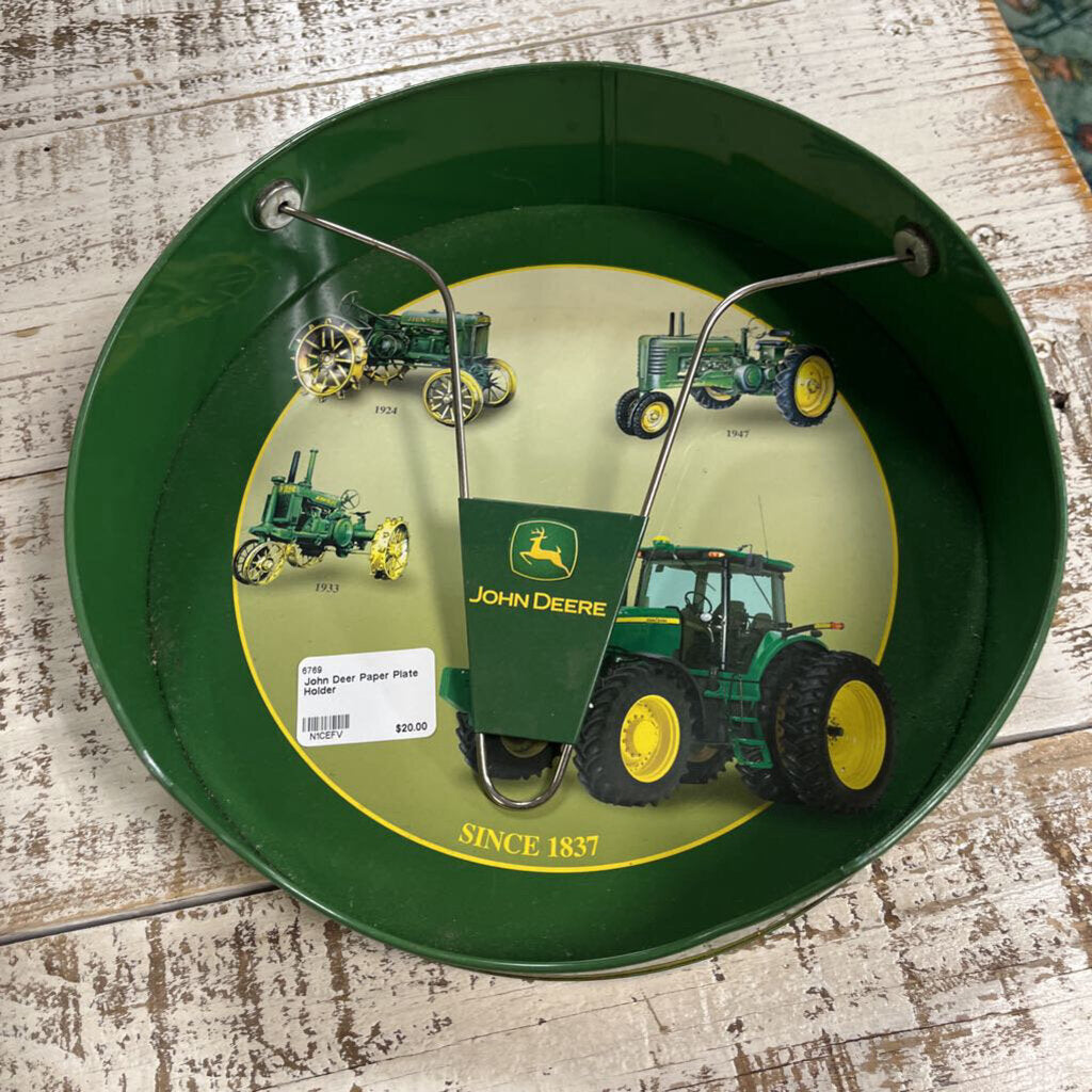 John Deer Paper Plate Holder