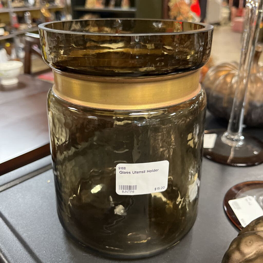 Glass Utensil Holder