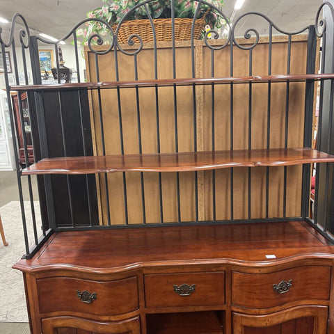 Wood and Iron Bakers Rack