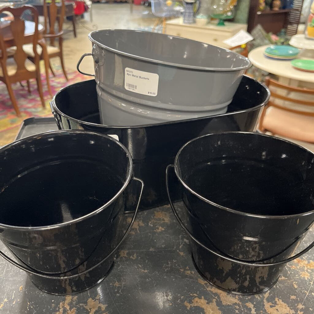 4pc Metal Buckets