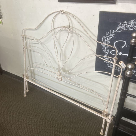 Full Size Antique Wrought Iron Headboard, Footboard & Rails