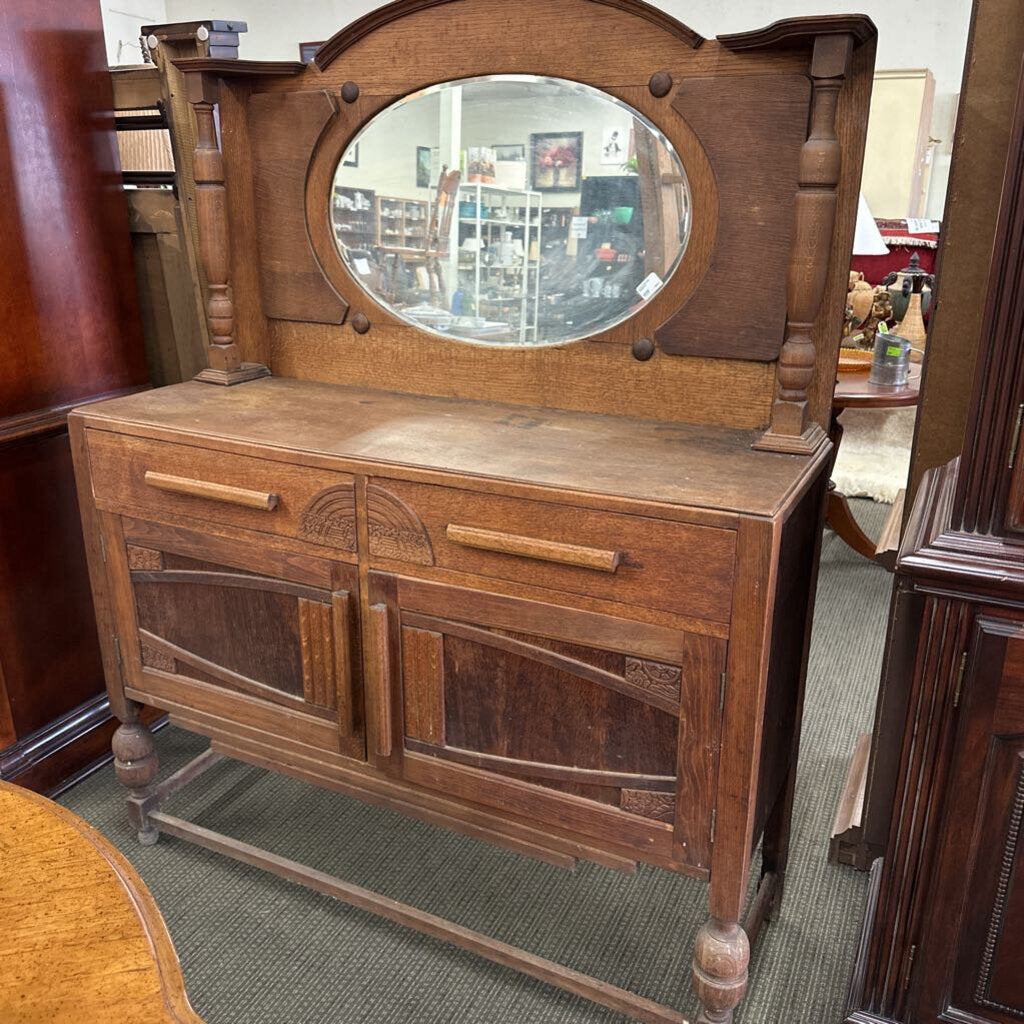 Antique Mirrored Sideboard