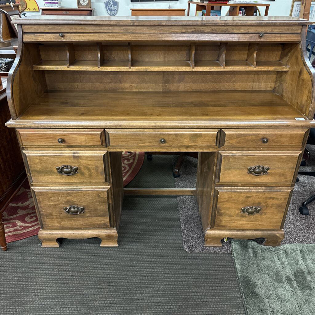 VTG Wood Rolltop Desk