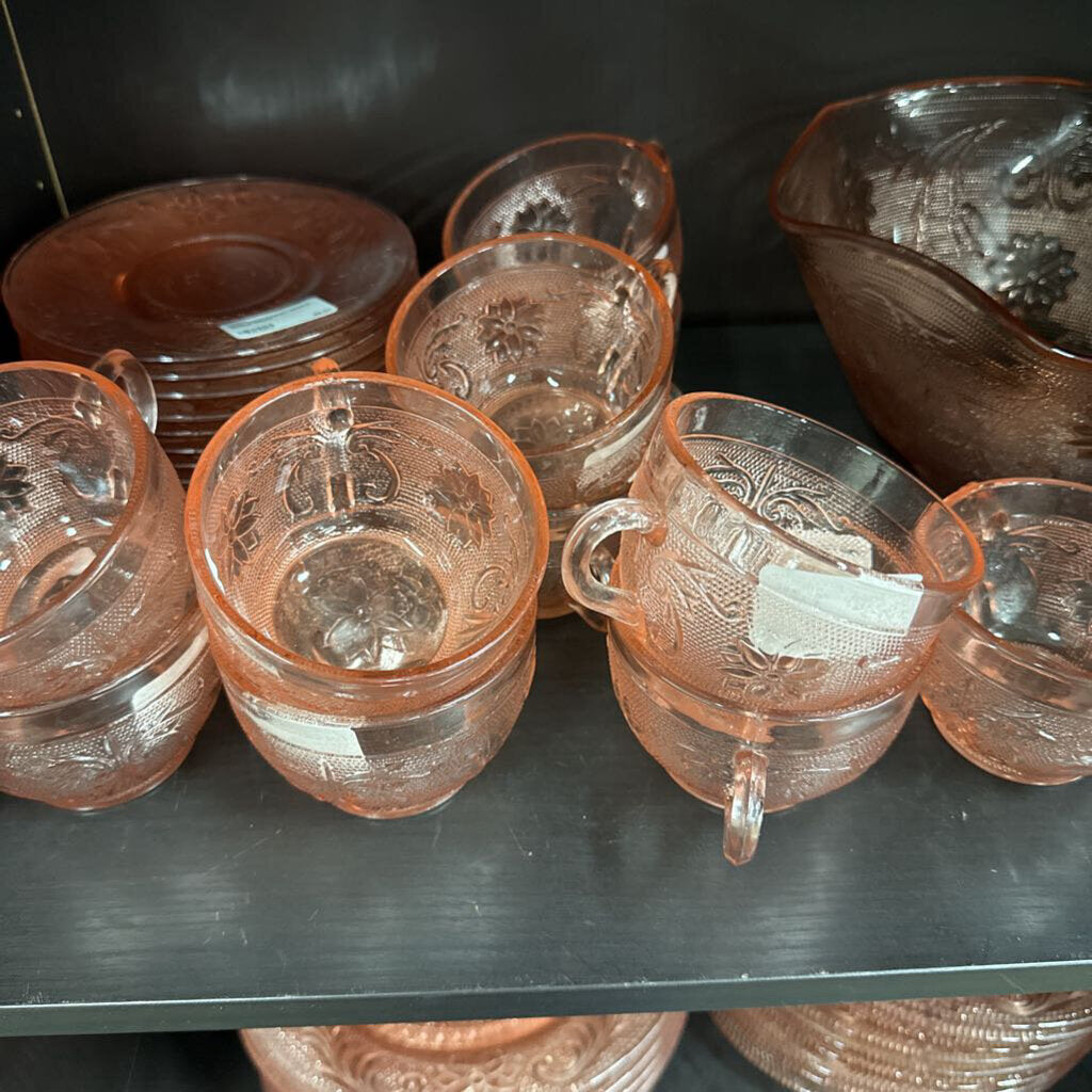 Pink Depression Glass Coffee Cup