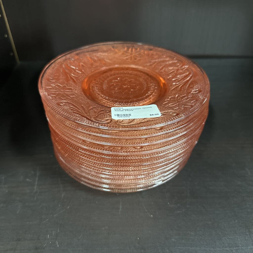 Pink Depression Glass Small Plate