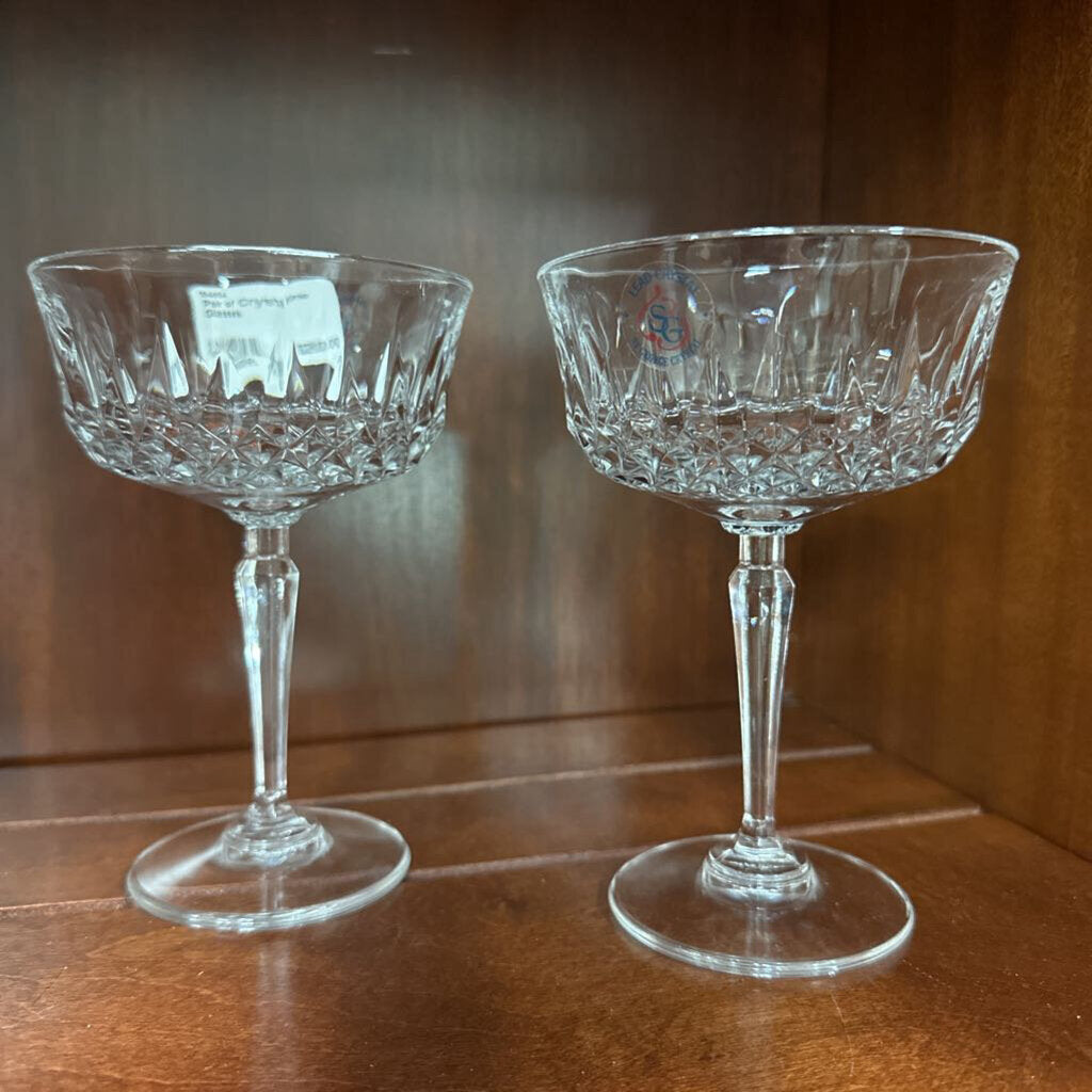 Pair of Crystal Wine Glasses