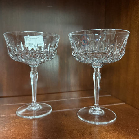 Pair of Crystal Wine Glasses