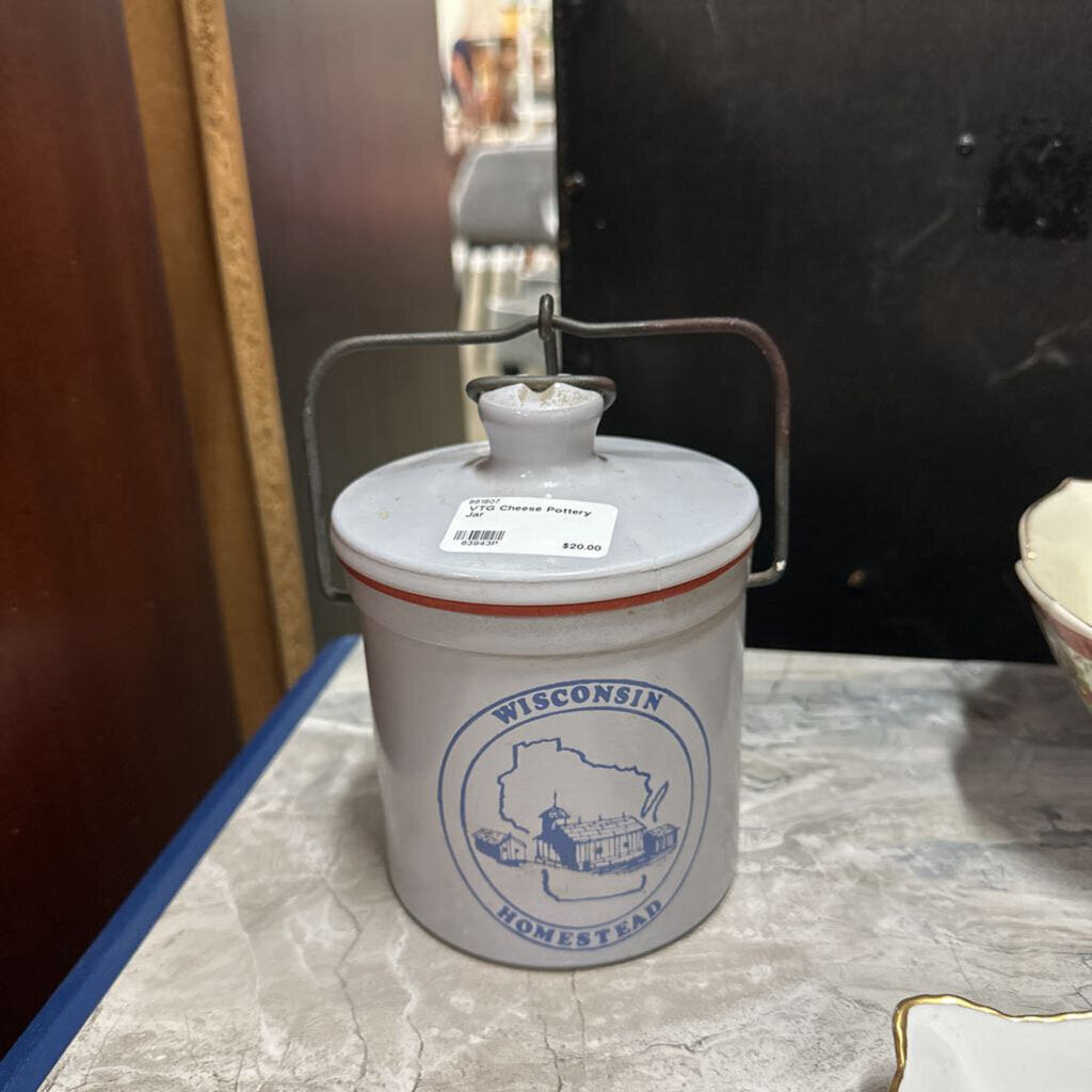 VTG Cheese Pottery Jar
