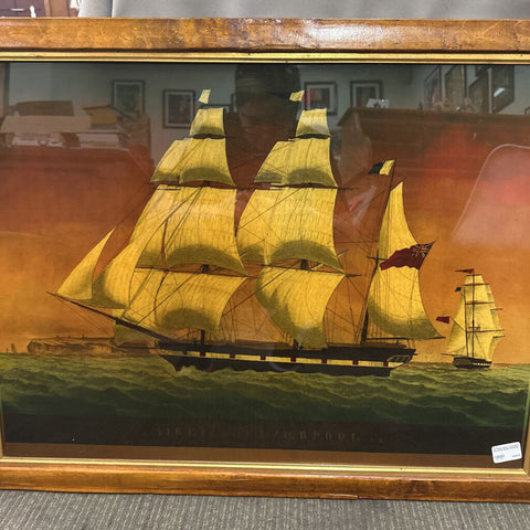 Antique Airey Liverpool Reverse Glass Painting