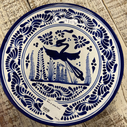 Blue & White Plate