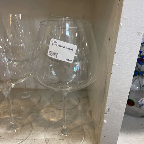 2pc Crystal Stemware