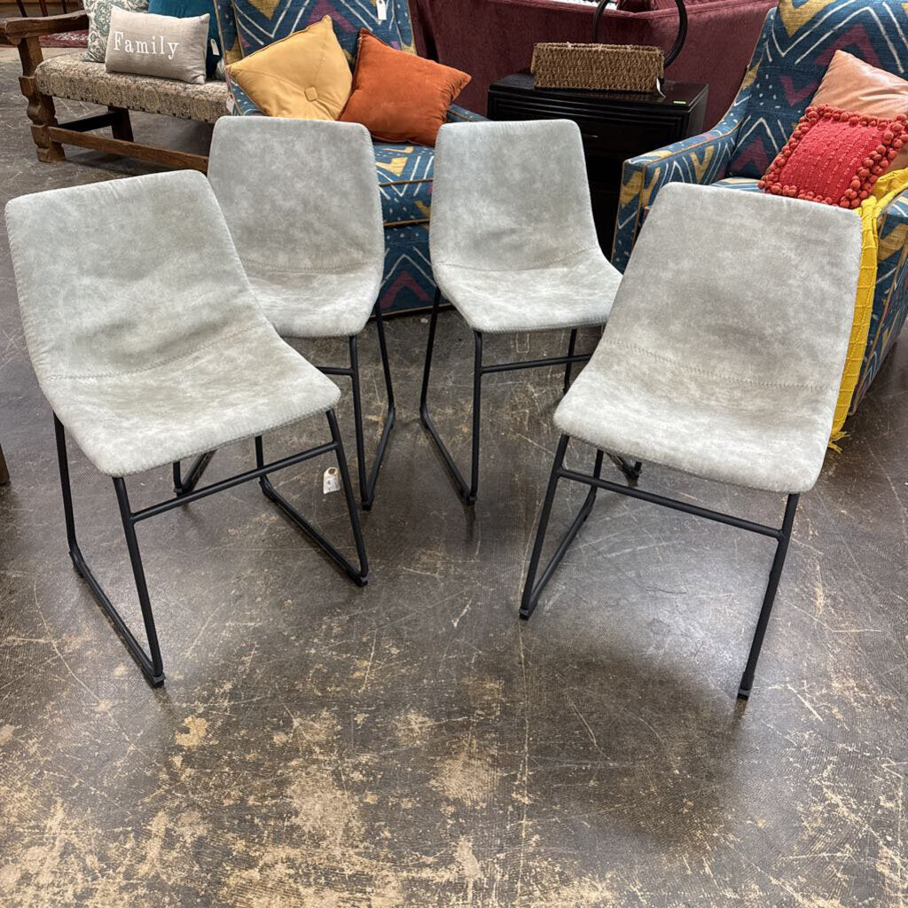 Set of 4 Suede Chairs