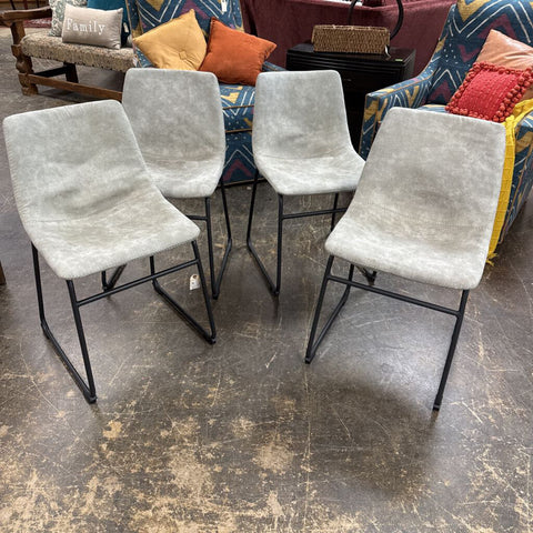 Set of 4 Suede Chairs