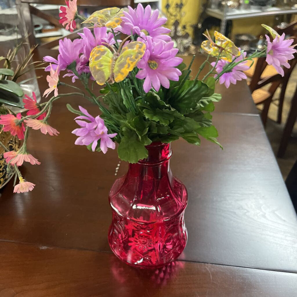Pink Vase w/Floral
