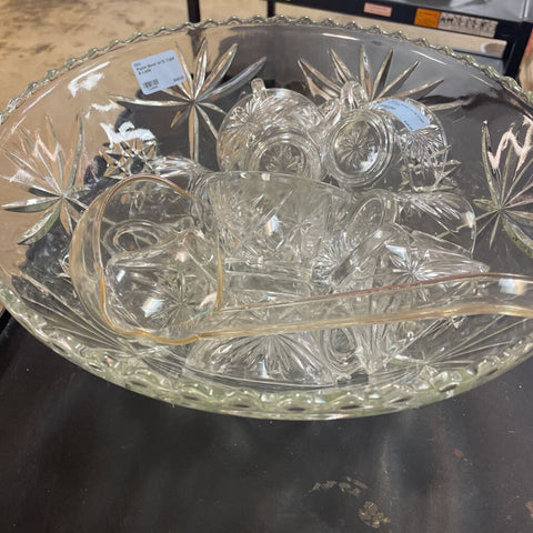 Punch Bowl w/12 Cups & Ladle