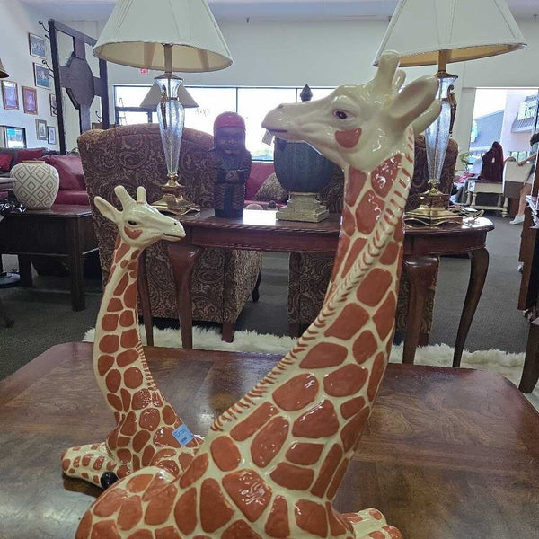 Pair of Ceramic Giraffes (AS IS)