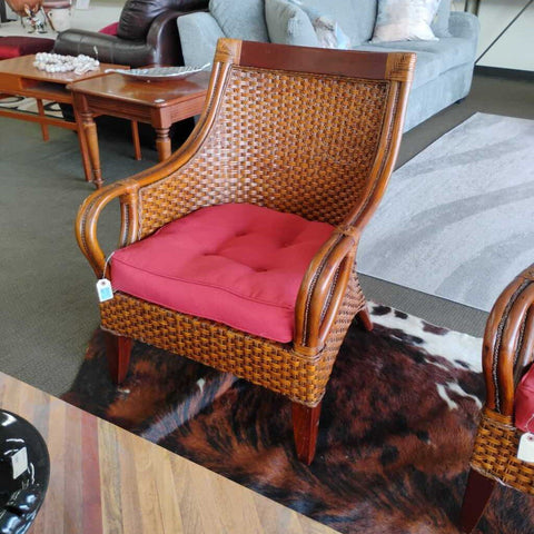 Woven Wicker Club Chair