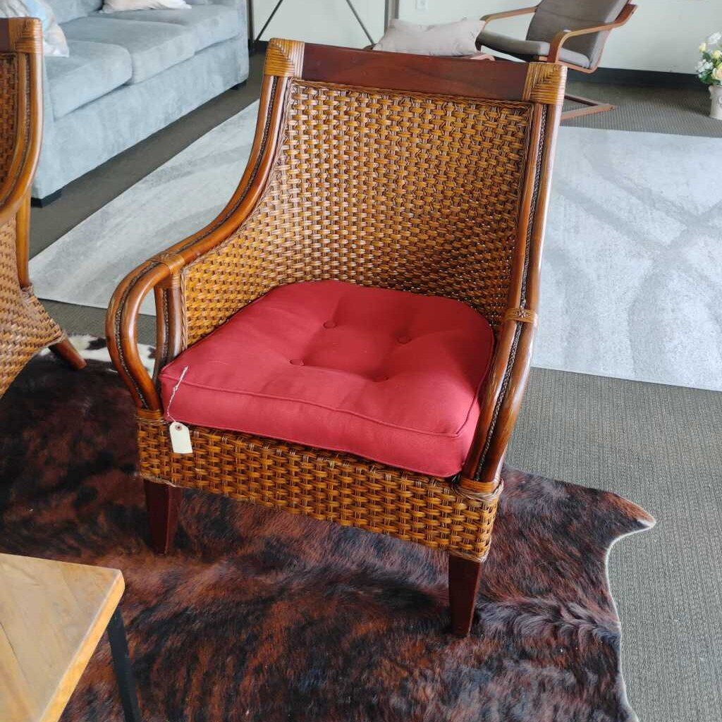 Woven Wicker Club Chair