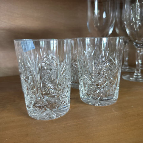 Set of 4 Crystal Liquor Glasses