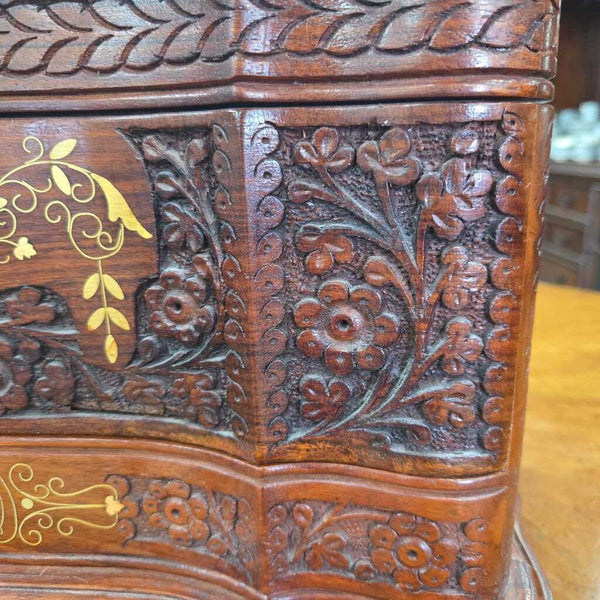 Hand Craved Tabletop Trunk