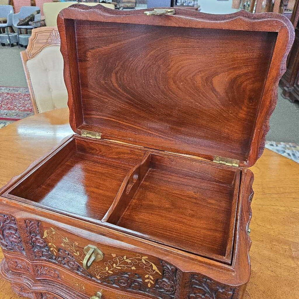 Hand Craved Tabletop Trunk