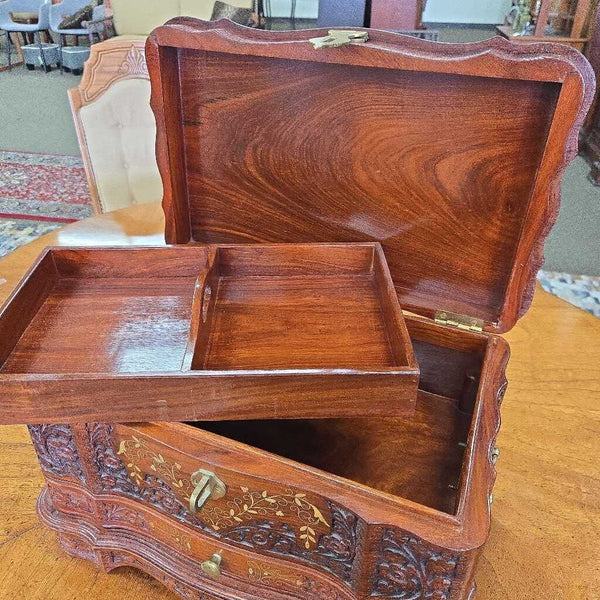 Hand Craved Tabletop Trunk