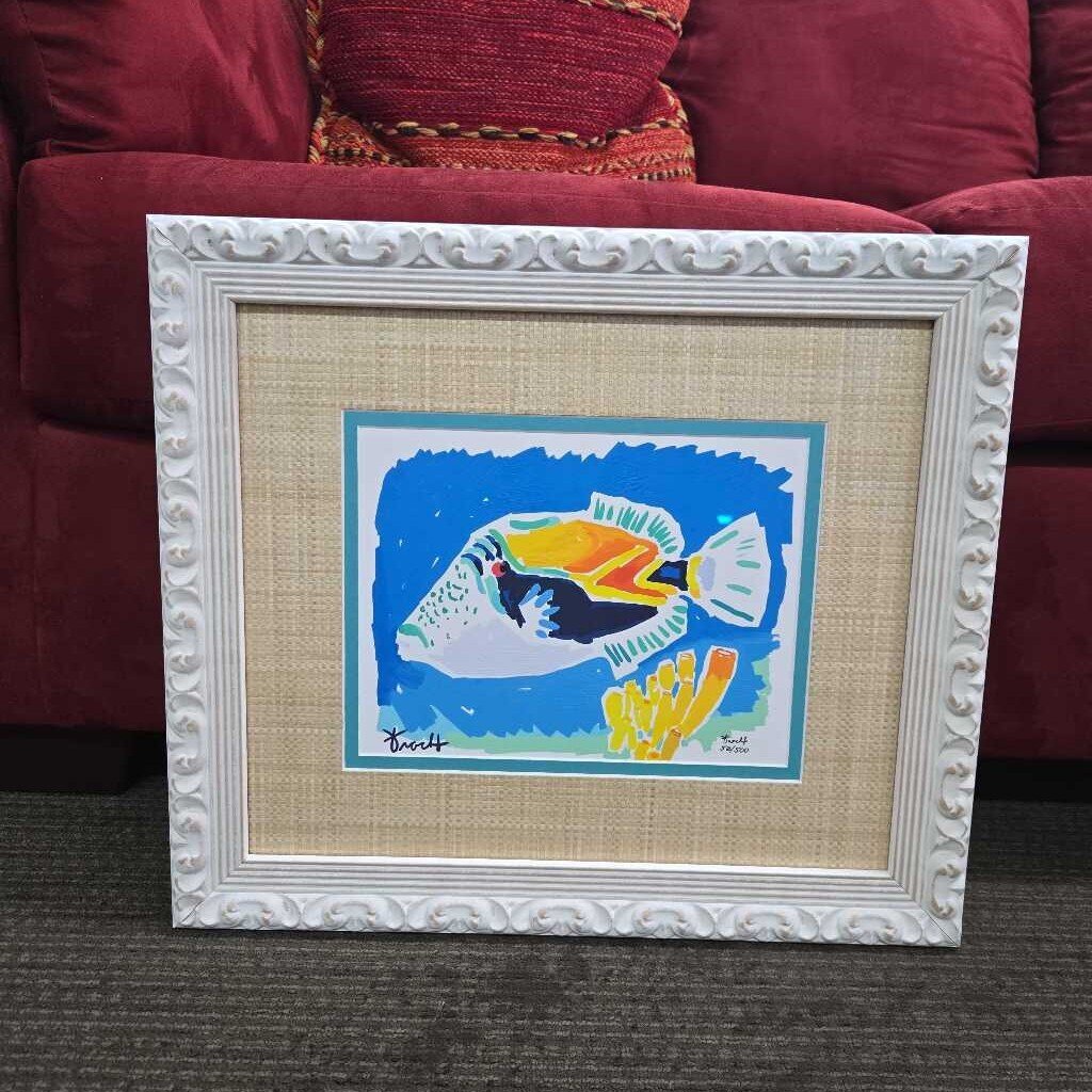 Framed Signed Fish Print