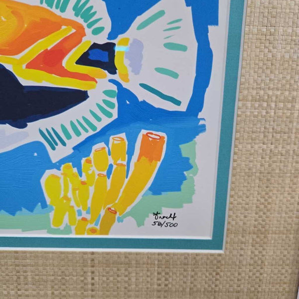 Framed Signed Fish Print