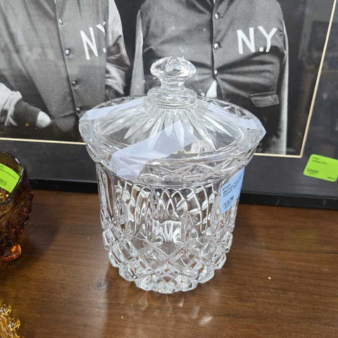 Gorham King Edwards Crystal Biscuit Jar