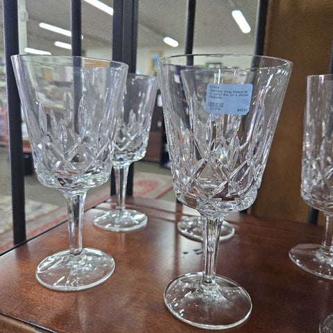 Gorham King Edwards Crystal Set of 4 Iced Tea Glasses