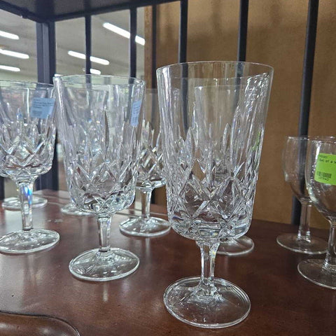 Gorham King Edwards Crystal Set of 4 Water Goblets