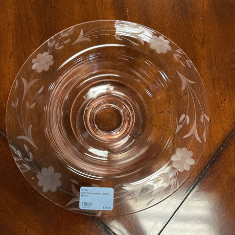 Pink Depression Glass Bowl