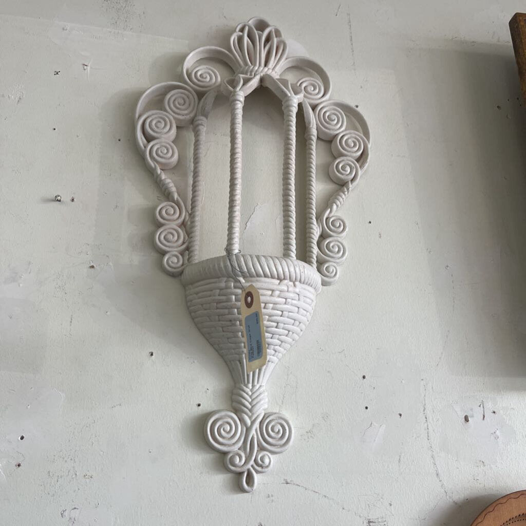 Vtg Bird Cage Wall Pocket