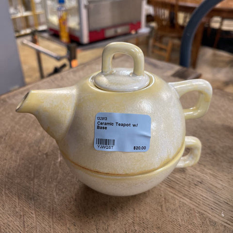 Ceramic Teapot w/ Base