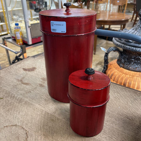 Pair of Cannisters w/ Lids