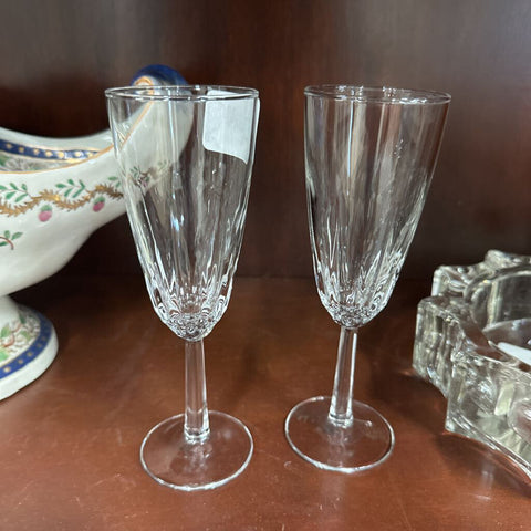 Pair of Crystal Wine Glasses