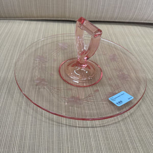 Pink Depression Glass Tray