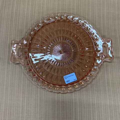 Pink Depression Glass Tray