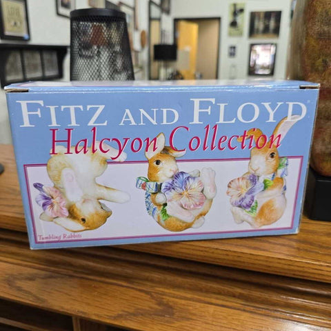 Set of 3 Fitz & Floyd Rabits