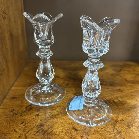 Pair of Crystal Candle Sticks