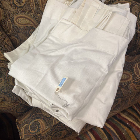 Pair of Custom 8'x6' Linen Drapes