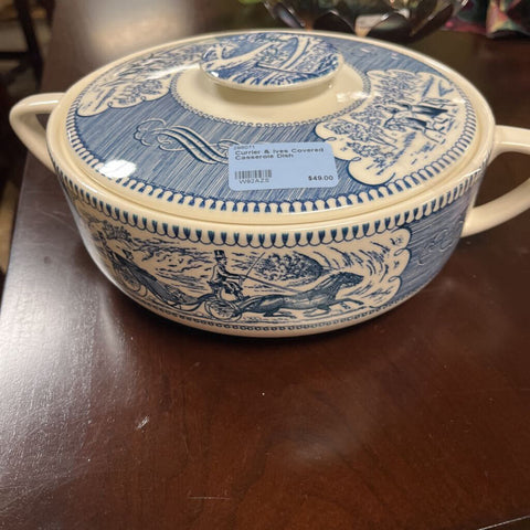 Currier & Ives Covered Casserole Dish