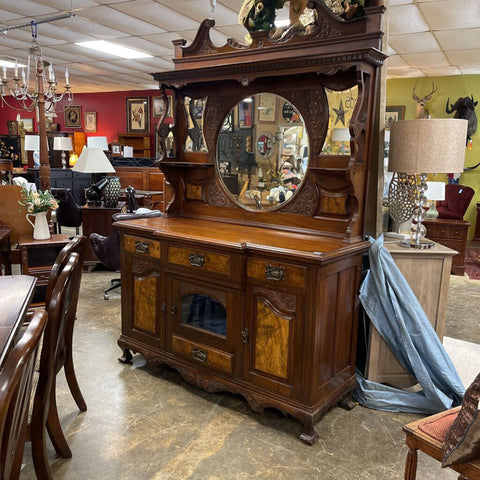 Burled Wood Dining Hutch