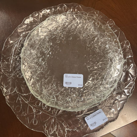 Set of 4 Glass Plates