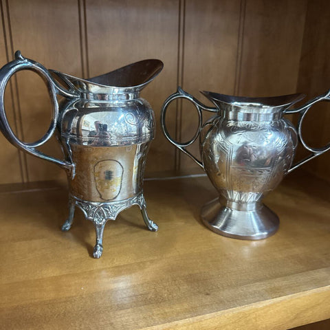 Silver Plated Cream & Sugar Set
