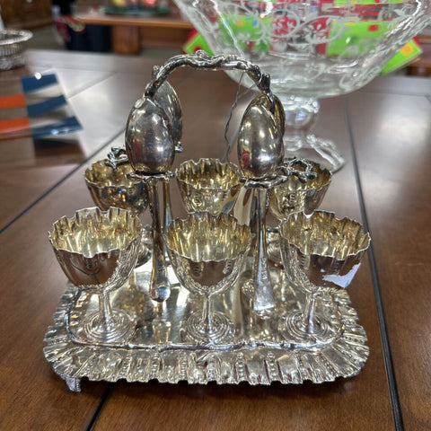 Vintage Silver Plated Hard Boiled Egg Set